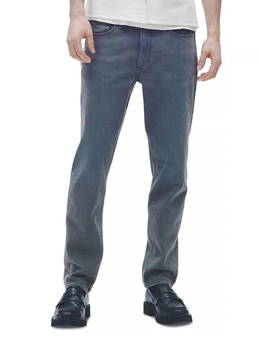 New Rag & Bone Fit 2 Slim Leg Mid Rise Stretch Jeans Stanmore Dark Gray 40 x  32
